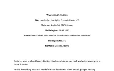 Einladung zum Rally Obedience-Turnier